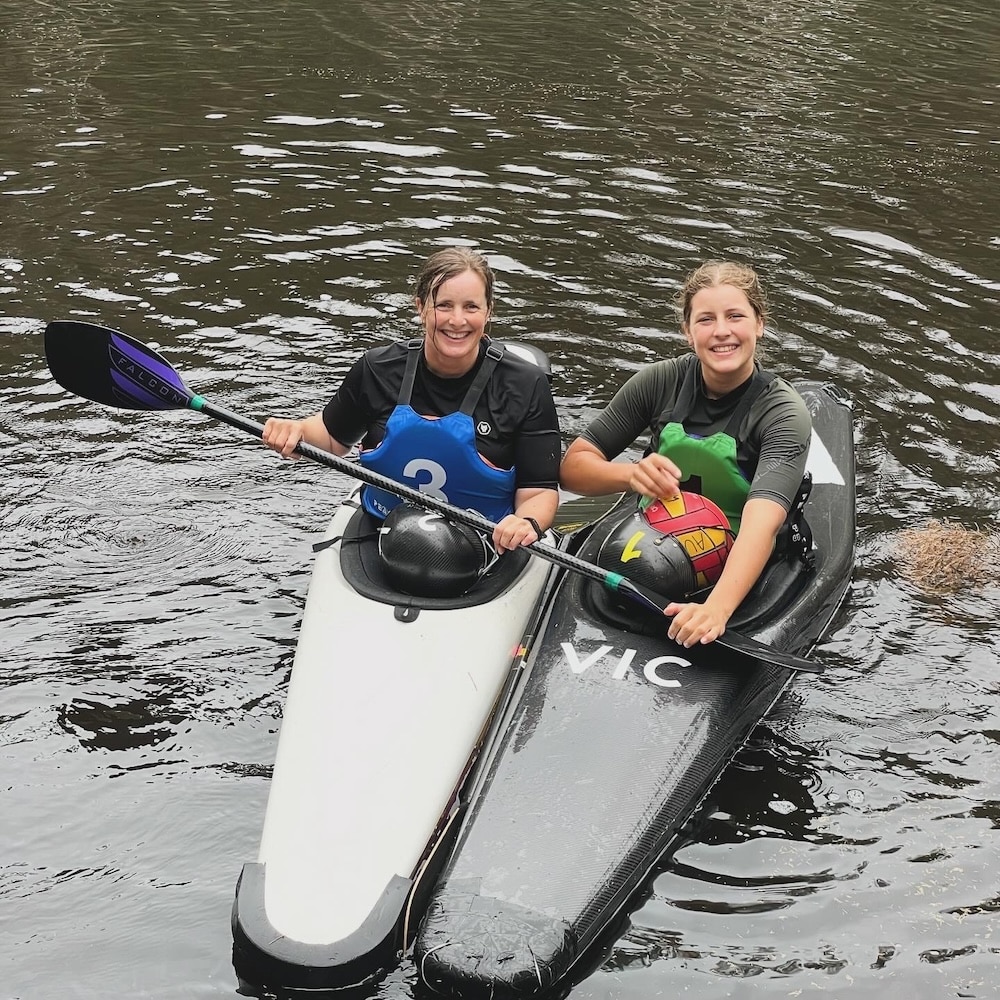 mother and daughter canoe